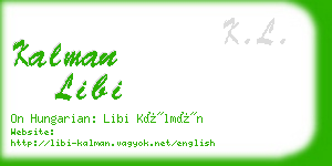 kalman libi business card